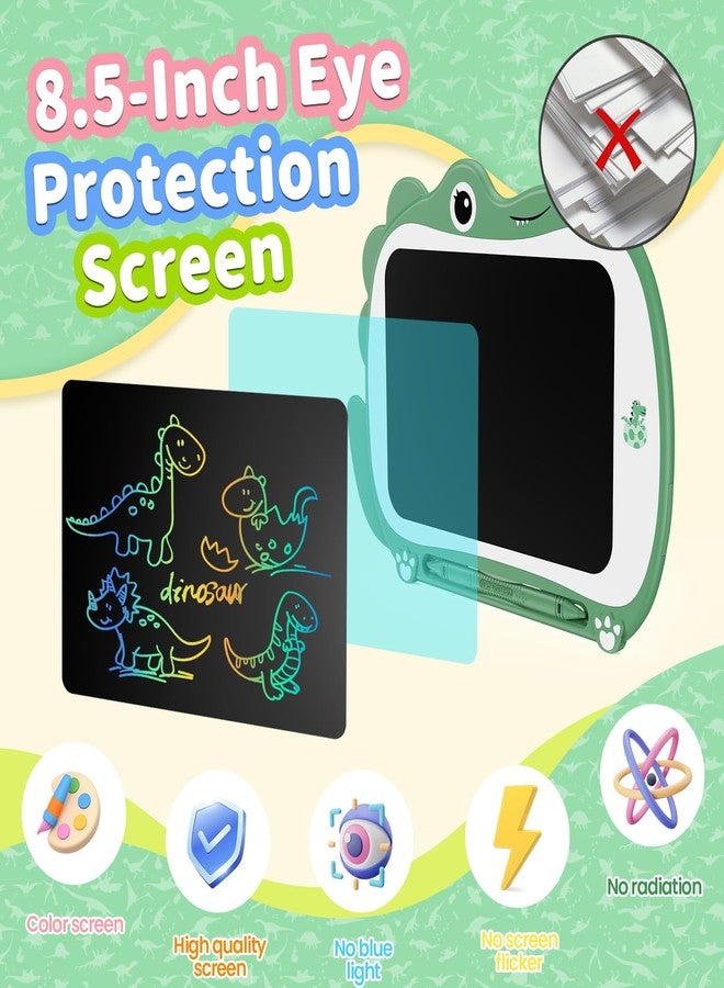 Genialba 8.5 Inch Dinosaur LCD Drawing Tablet Writing Board Toddler Toy Educational Toys Birthday Christmas Gifts Toys for 3 4 5 6 Years Old Boys and Girls (Green) - Image 3